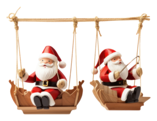 PNG Puppet santa sleigh Puppets toy white background representation.