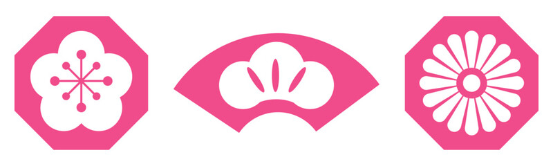 Obraz premium シンプルな和風のイラスト