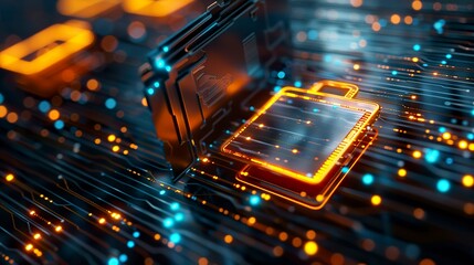 A photo of a secure file encryption process.