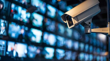 A photo of a security camera monitoring feed.