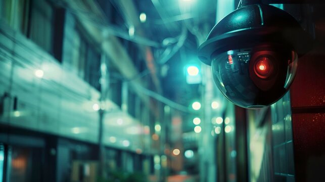 A photo of a security camera monitoring feed.