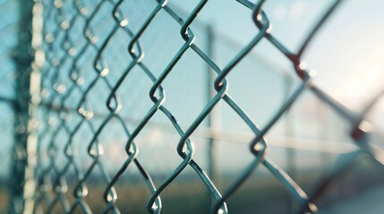 Fototapeta premium A photo of a security perimeter fence.