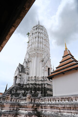 White prang at Wat Phutthaisawan, Ayutthaya, Thailand