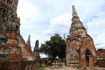 A small chedi inside Wat Chaiwatthanaram or Chaiwatthanaram Temple, Ayutthaya