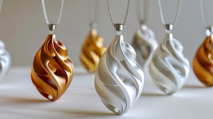 A photo of abstract pendants