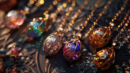 A photo of abstract pendants