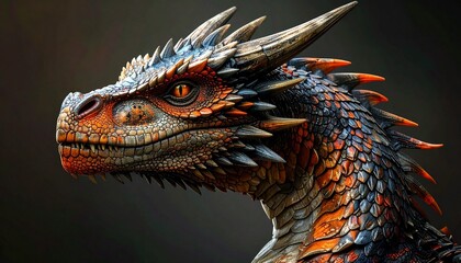 dragon head close up