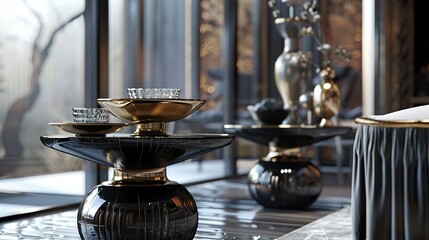 A photo of accessorized side tables