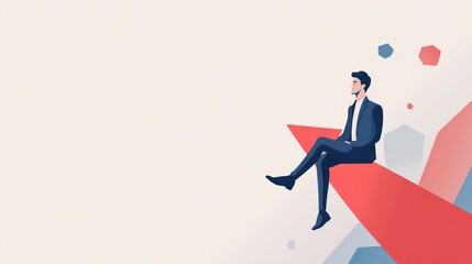 Obraz premium Businessman Vision Success Future Planning Growth