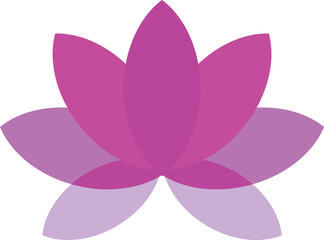 Minimalist pink lotus vector.