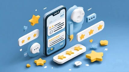 Boost your business with amazing feedback, review your product with a modern smartphone and receive a lot of stars, increase the engagement and be the best with a positive reputation