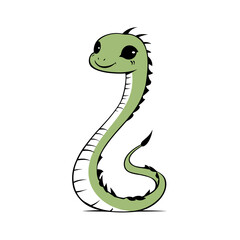 Fototapeta premium Anaconda. Anaconda simple black and white line art vector logo