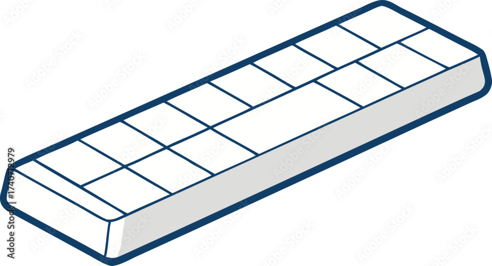 Wall mural clean white keyboard vector illustration scalable eps for digital design projects isolated on transp