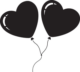 Celebrate love with these adorable heart-shaped balloons, perfect for Valentine's Day designs or romantic invitations and promotions