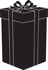 Elegant black gift box with ribbon, perfect for adding a touch of mystery and excitement to your celebrations and special occasions