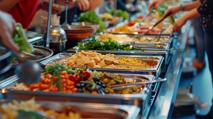 A photo of catering event invoices