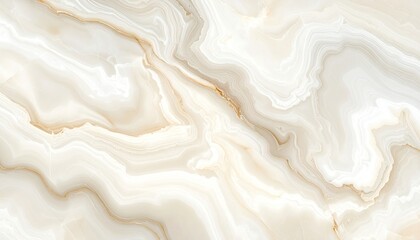 Abstract Beige and White Marble Texture with Swirling Patterns Background