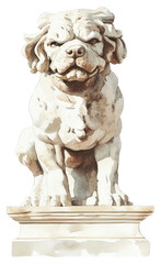 Obraz premium PNG An ancient greek Cerberus statue art accessories.