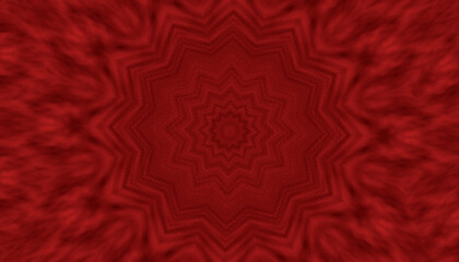 Radiant Scarlet Bloom Expanding Through Infinite Kaleidoscopic Layers abstract background