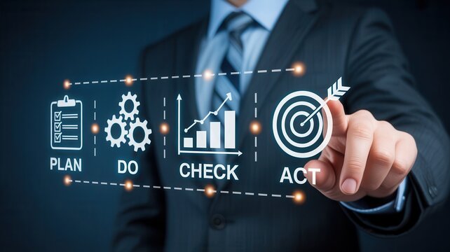 Professional touches strategic goals in business for successful implementation
