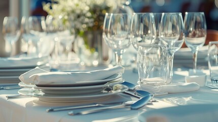 A photo of catering event tableware