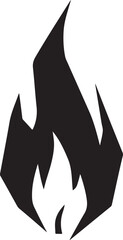 Striking black and white flame design for bold branding and creative projects, perfect for logos and impactful visual elements
