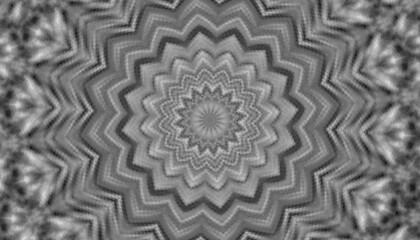 Hypnotic ripple mandala effect in monochrome tones, artistic concentric layered pattern for design background