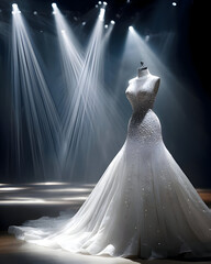 Luxury Bridal Wedding Gown on Spotlight Fashion Stage