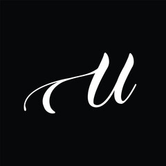 Fototapeta premium U monogram, letter U, U logo, U initial, U alphabet, U design, elegant U, modern U, vintage U, decorative U, fancy U, calligraphy U, handwritten U, cursive U, bold U, minimalist U