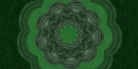 Vibrant green mandala design with circular geometric layers, refreshing abstract symmetry pattern for modern wallpaper, yoga, and wellness concept