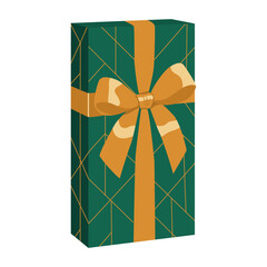 Elegant Gift Box with Gold Ribbon for Holiday Celebration