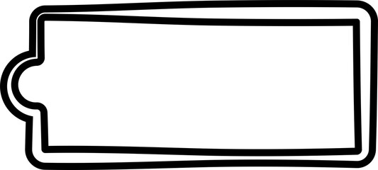 Tag and ribbon line icon set. Decorative sale badge