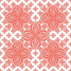 The Exquisite Grandeur of Crimson Motifs: A Luxurious and Beautifully Intricate Patterned Artwork.