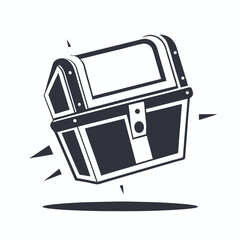 Stylized Chest with Intricate Design Isolated on White