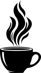 Hot coffee cup icon. Coffee doodles vector icon. Vector cup of tea, Coffee for menu Cafe, bar, isolated on the white background, with heart love teacup isolated fresh clipart image.
