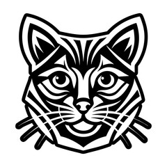 Solid style icon representing a feline symbol