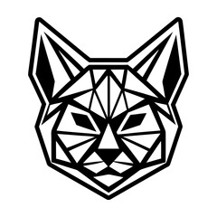 Glyph style icon showing a feline cat © creativestall
