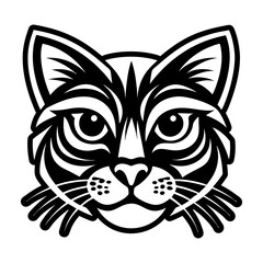 Solid style icon representing a feline symbol © creativestall