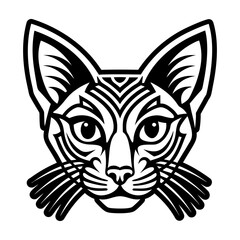 Glyph style icon showing cat head logo
