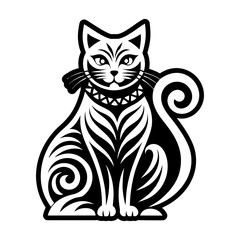 Filled style icon showing a cat face