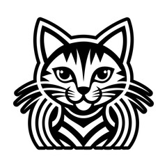 Glyph style icon showing cat mascot