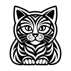A glyph style icon depicting wild cat