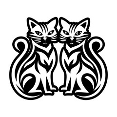 Filled style icon showing a cat face