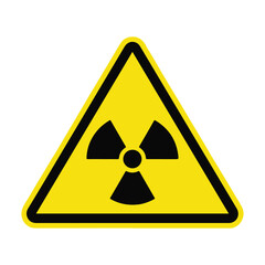 Fototapeta premium Radiation Warning Sign Radioactive Hazard Symbol Danger Safety Graphic