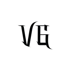 VG monogram logo design letter text name symbol monochrome logotype alphabet character simple logo