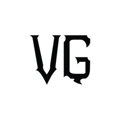 VG monogram logo design letter text name symbol monochrome logotype alphabet character simple logo