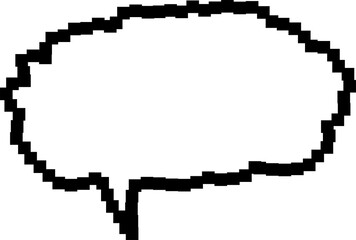 Fototapeta premium Speech bubbles pixel 8 bit, dialog, texting, saying, chat boxes
