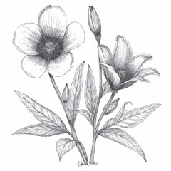 Spring Flower Vector Digital Illustration