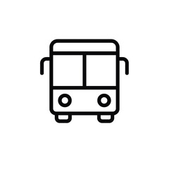 Minimalist front view of a bus icon.