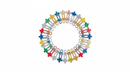 Minimal Christmas Wreath Made of Paperclips